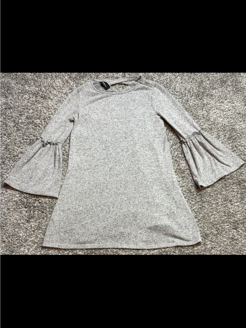 Women’s' Heather Gray Bell Sleeve Dress